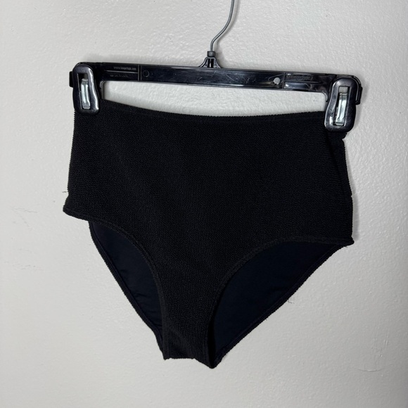 & Other Stories Textured Bikini SET Square Neck Top High Waisted Black - Picture 7 of 16